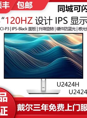 DELL戴尔U2424HE 23.8寸高清显示器IPS屏120Hz高刷Type-C 90W供电