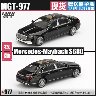 MINIGT#977 1:64 奔驰BENZ迈巴赫Maybach S 680 豪华轿车仿真车模