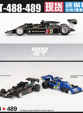 MINIGT#488&489 1:64 Lotus 78 #5 1977 & Tyrrell P34 #4 1976