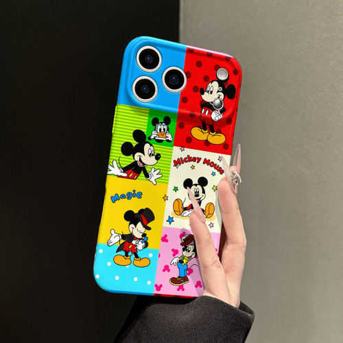 多彩米老鼠适用苹果17promax可爱iPhone16pro镜头全包15新款14个