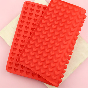 255孔爱心款 火漆蜡粒硅胶模烘焙狗粮溶豆模具烤垫冰模易脱模