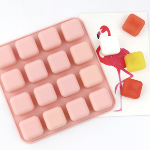 16连方格冰格模具自制红糖方块硅胶模具手工巧克力块模具滴胶模具