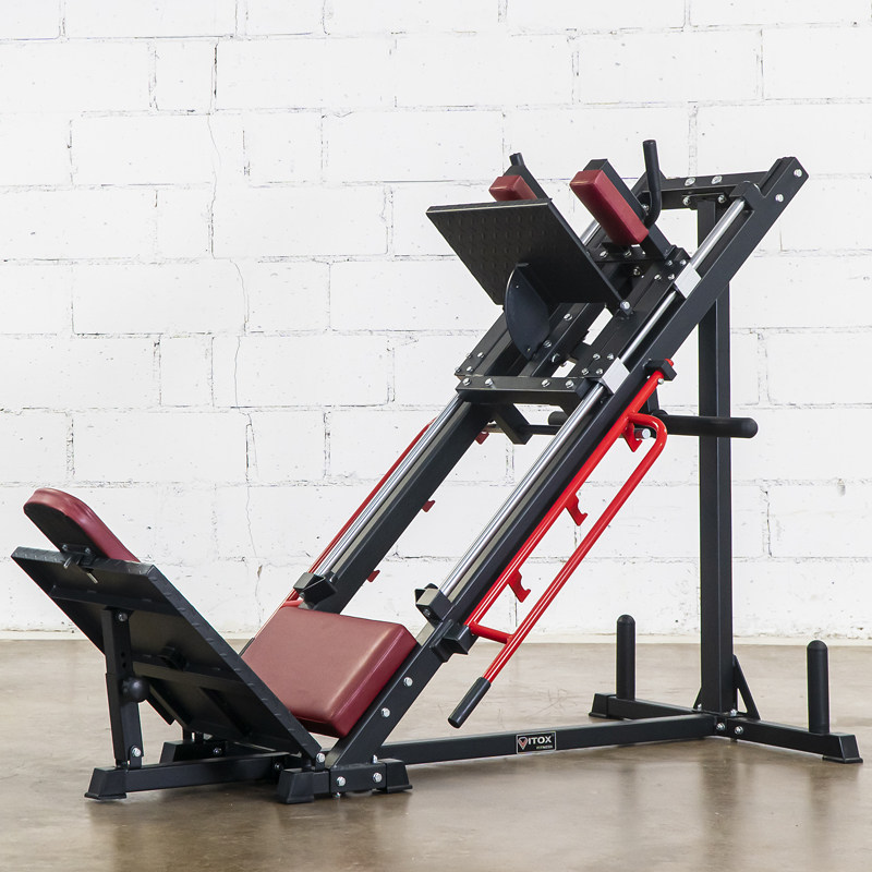 倒蹬训练器斜45度倒蹬机哈克深蹲器腿部臀桥提踵力量训练健身器材