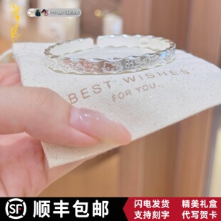 新中式Kitty猫吉言999纯银手镯女足银实心开口银镯子送女朋友礼物