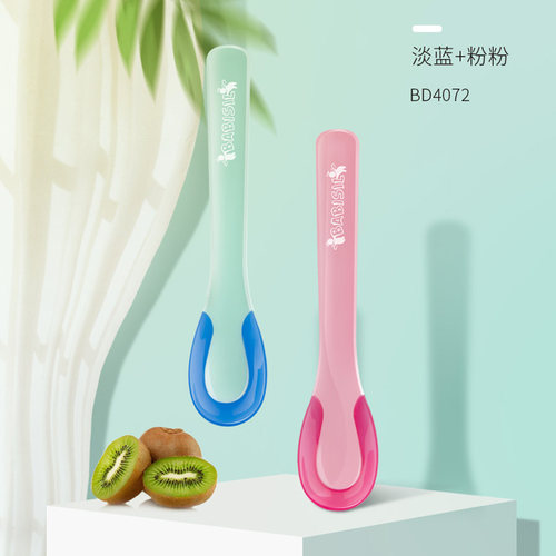 贝儿欣吃饭感温变色匙羹婴儿勺子