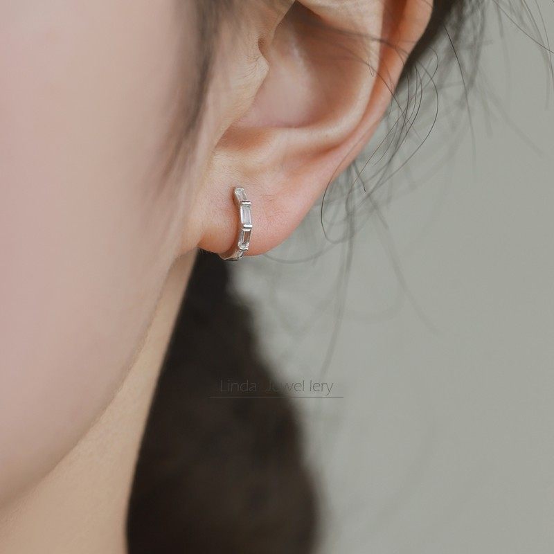 防过敏养耳洞925纯银耳环耳钉女