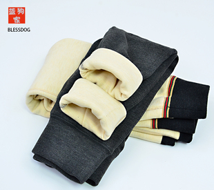 BLESSDOG蓝狗家秋冬新款男女童双层蛋白绒高腰保暖裤儿童加厚打底