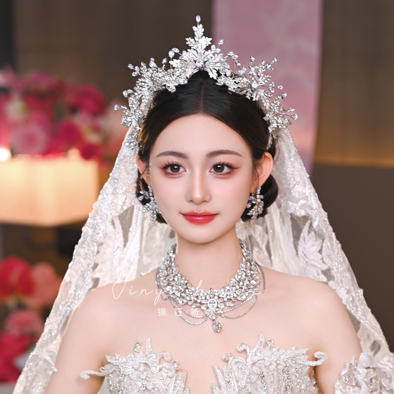 高端锆石新娘结婚主婚纱皇冠
