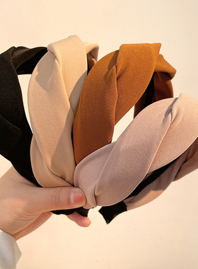 法式优雅麻花发箍感高颅顶显发量简约复古发卡女头箍发饰头饰