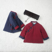 古风帅气汉服唐装 儿童中式 斜襟棉袄拜年服复古中国风改良加厚冬装