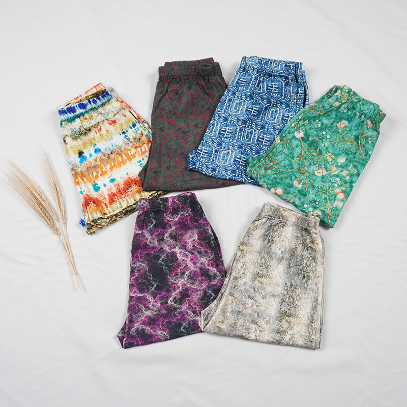 燕子手工自制男女宝宝夏季超薄凉感防蚊灯笼裤裸感透气儿童长裤子