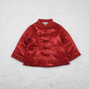 儿童新中式对襟棉衣冬季加棉唐装汉服上衣男宝女宝国风棉服拜年服