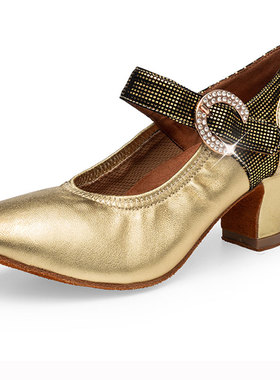 东方名派摩登鞋女羊皮舞蹈鞋华尔兹交谊舞练习鞋软底广场摩登舞鞋