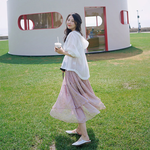 中长防晒外套连帽长袖宽松上衣