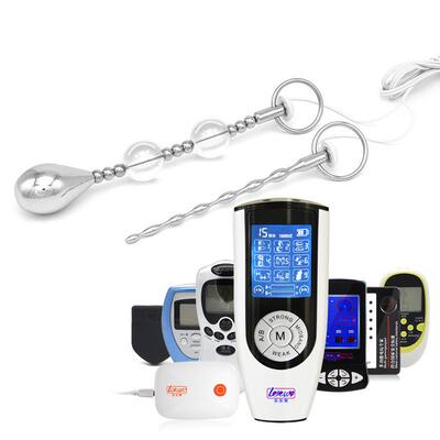 Male penis electric shock punishment toy urethral dilator