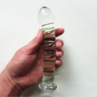 Glass-made femalemasturbation toy fake phallus adult product