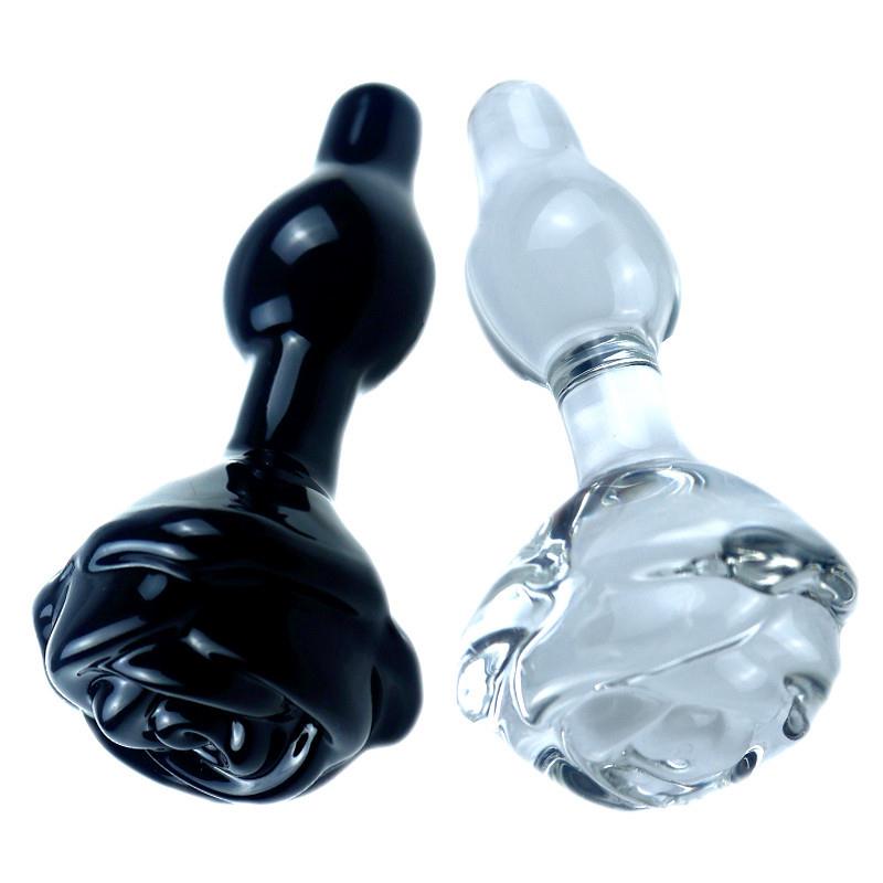 玻璃搅拌棒小号透明玻璃玫瑰花解压男耐高温舒缓门穴位器具外用开
