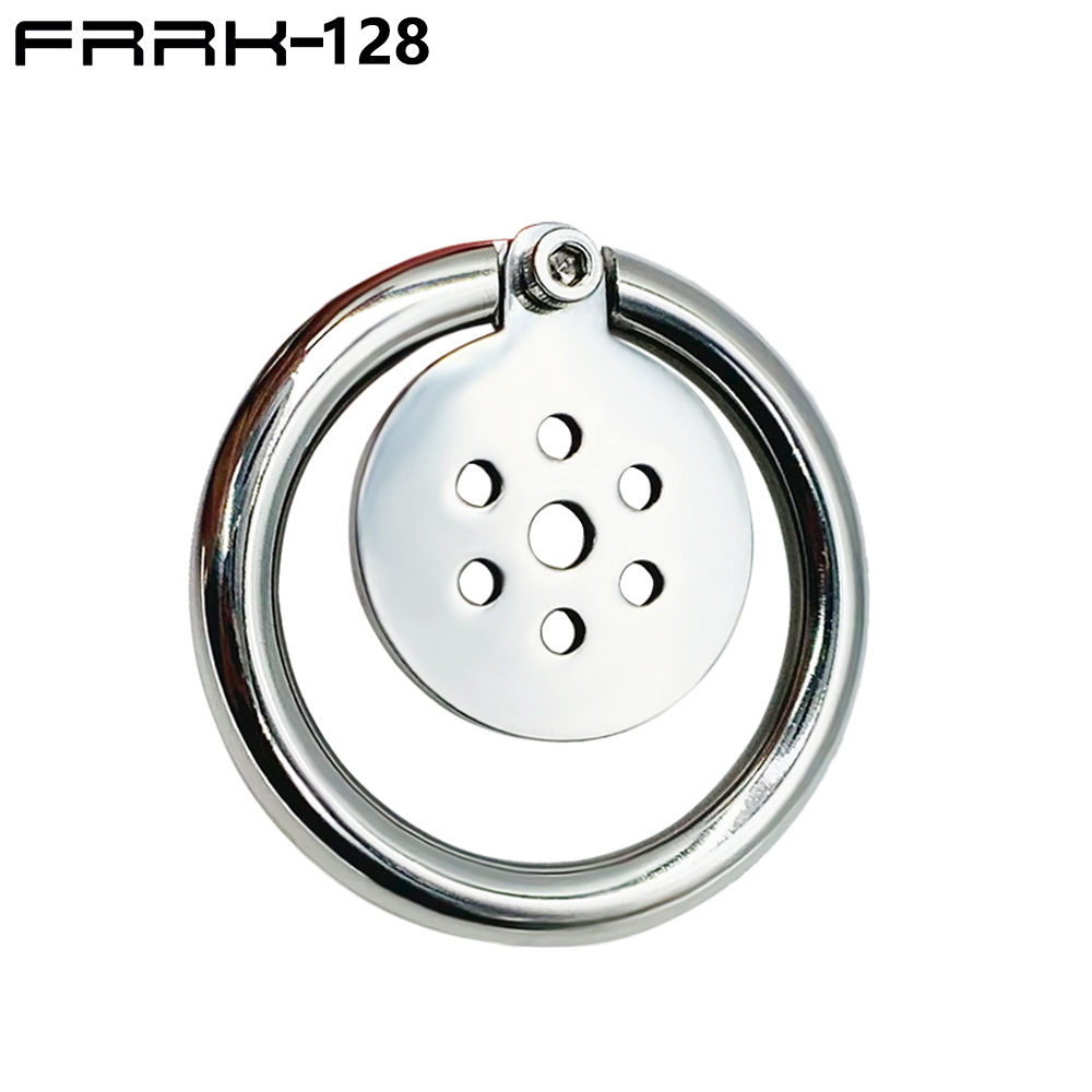frrk男用金属cb锁锅盖锁平板阳具锁短款贞操锁贞洁器欢爱道具