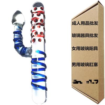 Glass-made femalemasturbation toy fake phallus adult product
