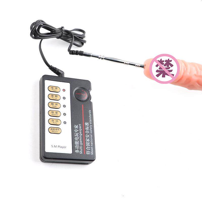Male penis electric shock punishment toy urethral dilator