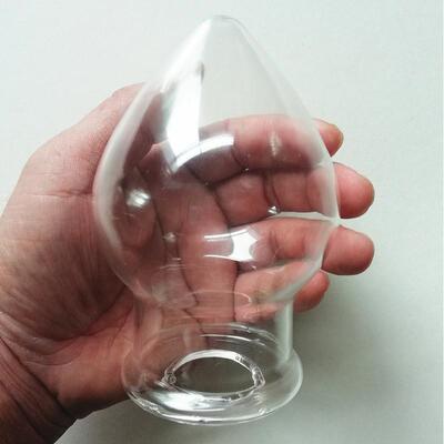 A self-pleasuring toy made of glass for use inside the anus.