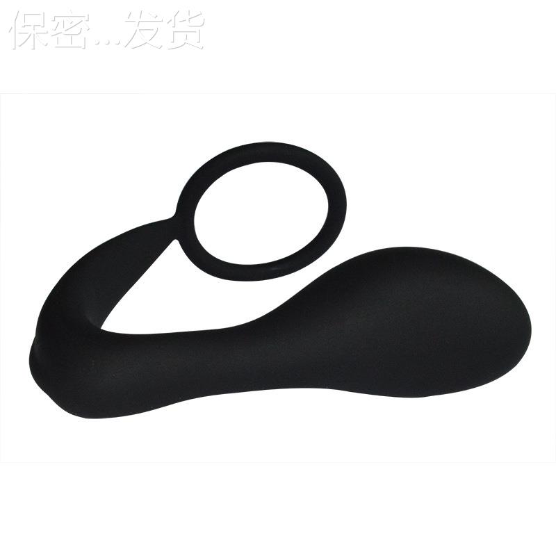 黑色硅胶前列线按摩器男用菊部门兴奋局部按摩器按摩放松新款解压