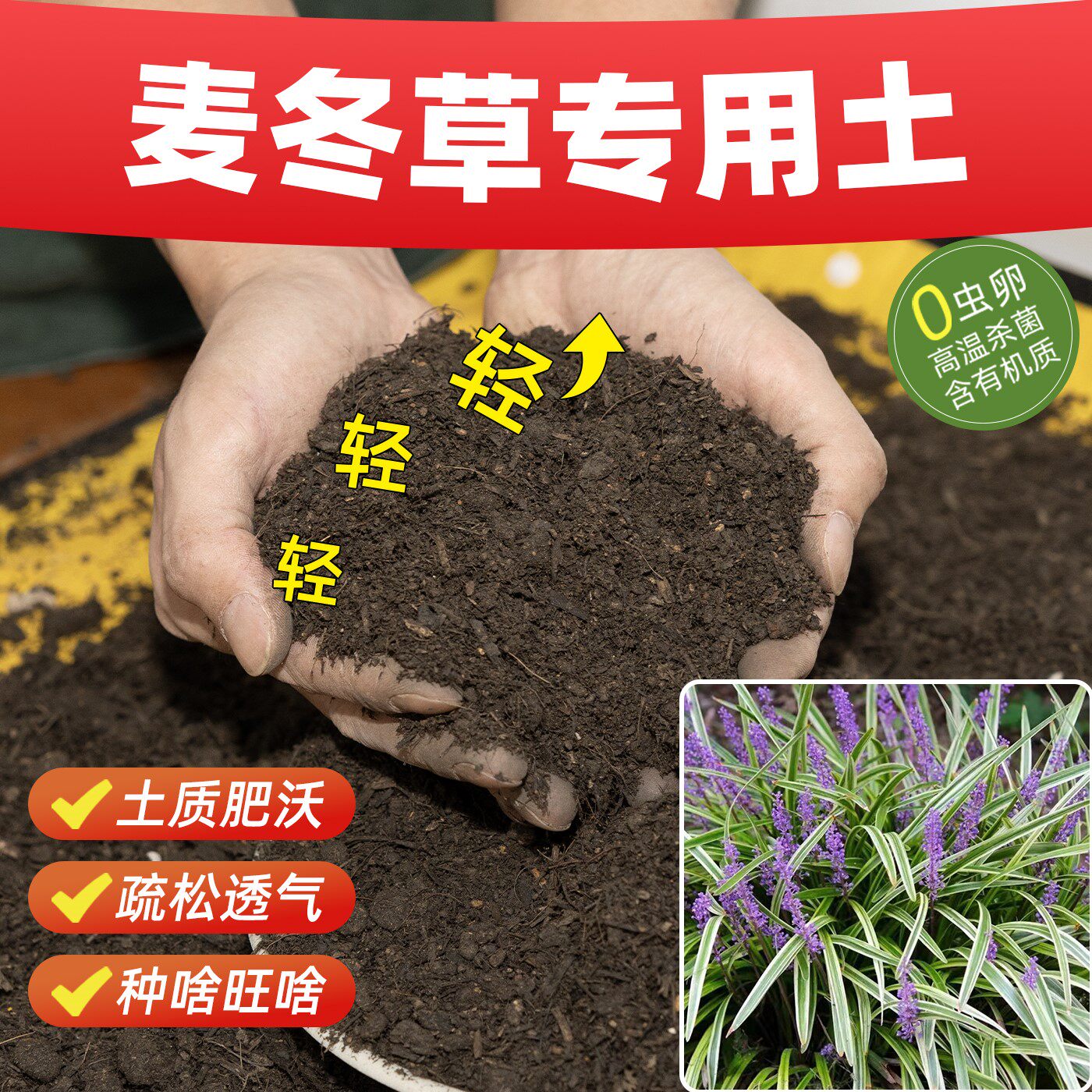 麦冬草专用营养土抗病防虫通用型促生根花卉酸碱平有机土阳台盆栽图片