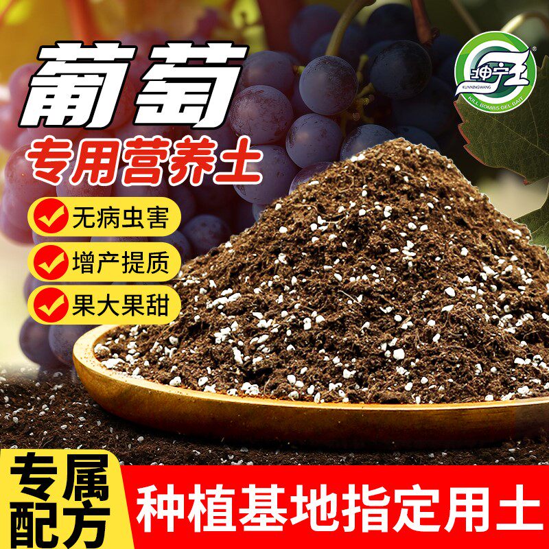 种葡萄树专用土阳光玫瑰营养土改善土壤有机肥盆栽土花果树种植土