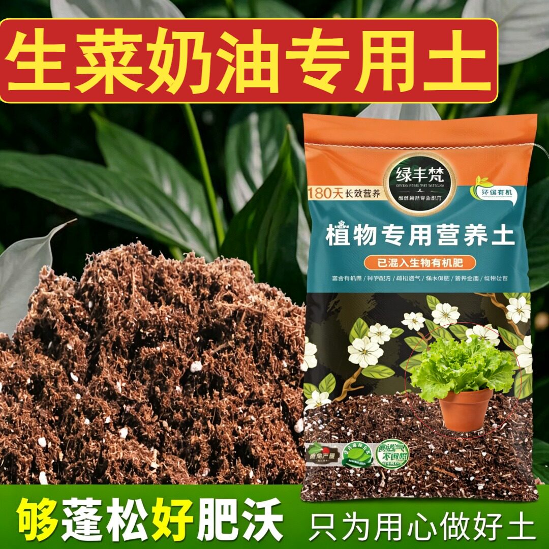 生菜奶油适用轻质有机土透气性佳种植土配比科学壮根试用装多肉