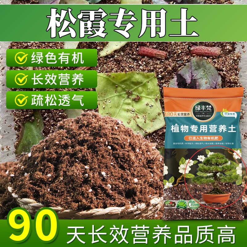 松霞专用营养土家庭适用高压嫁接盆栽土有机增色开袋即用球根花泥