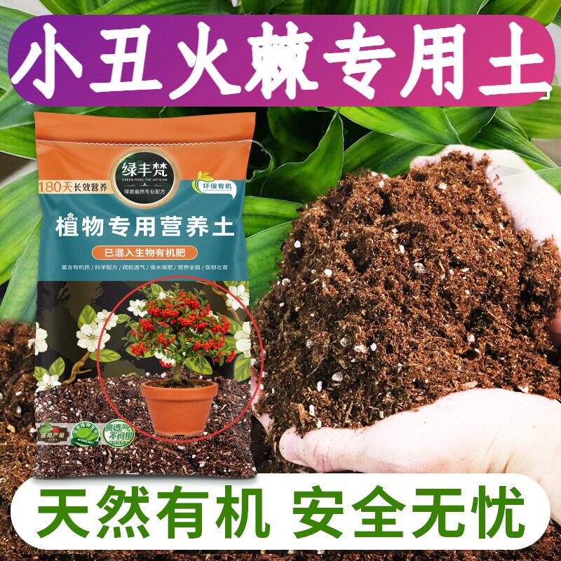 小丑火棘适用花土温和基质花卉营养土原料甄选稳定土团大包装观叶