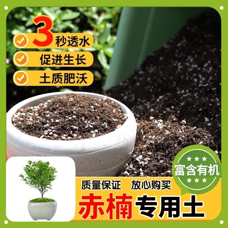 【赤楠专用土】家用盆栽土加生根粉绿植专用有机植物营养肥料土