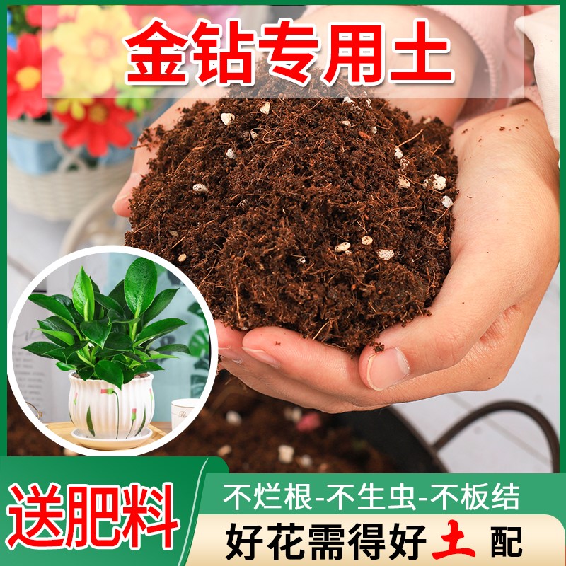 金钻专用土花土种花种绿植土家用多元土养花通用型种植土营养土