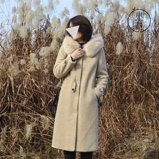 霸气大狐狸毛领通勤风羊剪绒中长款 冬季 外套 专柜3000 镇店之宝