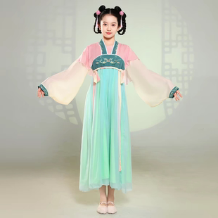 阮郎归初夏儿童表演服饰汉唐古典舞蹈演出服汉服中国风如梦令飘逸