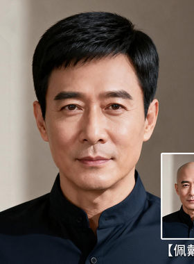假发男短发中老年男士真发全头套爸爸自然减龄免打理真人发丝发型