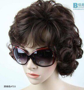 假发女短发中年蓬松自然全头套