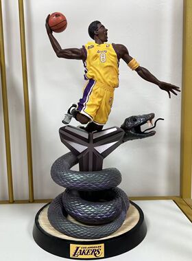 NBA 黑曼巴科比手办 篮球明星科比的精品模型摆件雕像 传奇再现