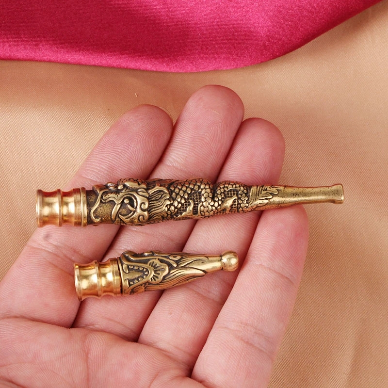 黄铜龙头烟嘴香烟过滤器可循环可清洗过滤头烟斗烟杆小铜器