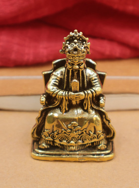 黄铜龙五爷财神佛像摆件五台山供奉广济龙王财神爷神像家居摆件
