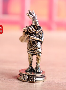 新款跨境热销黄铜斯巴达战士欧洲战士桌面装饰人物小摆件铜器