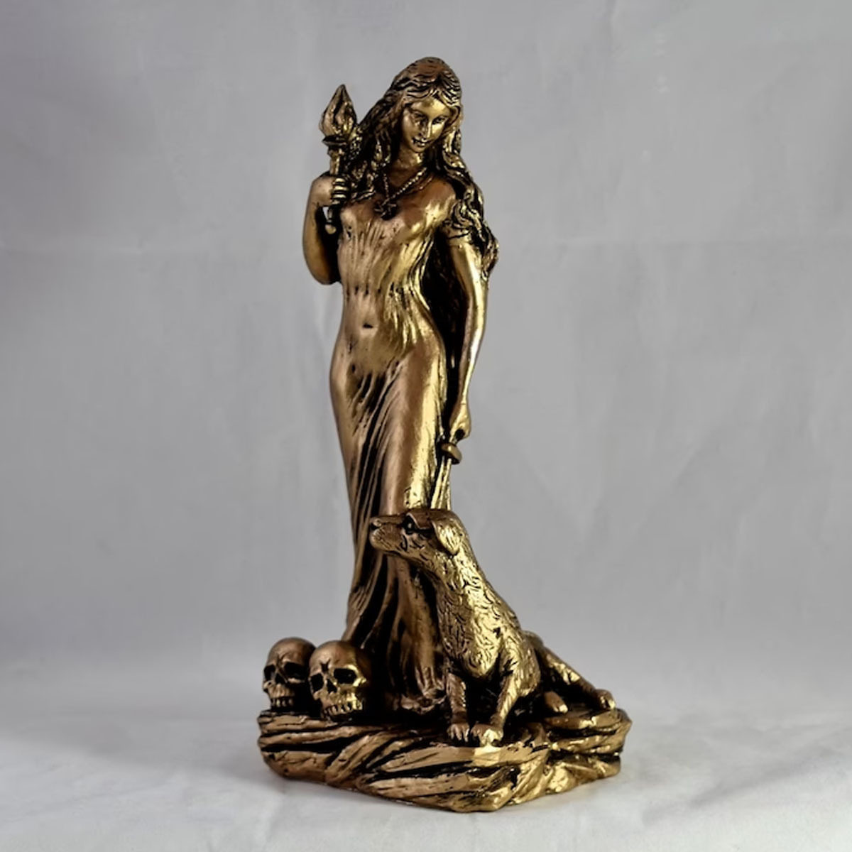 朴器金色魔法女巫女神凯特神异教徒神坛雕像摆件装饰家居雕塑摆件