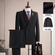 商务绅士宴会礼服男主持人西服 套装 高定2026春季 青果领新郎西装