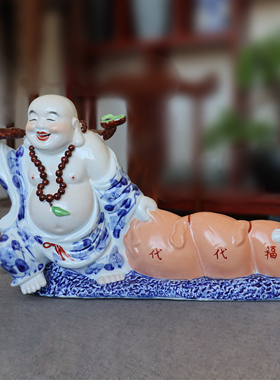 招财一路发弥勒佛像摆件