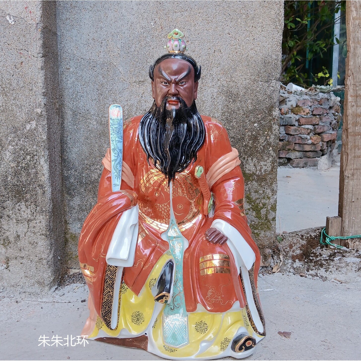 寺庙佛像龙虎山张天师张道陵神像雕塑陶瓷器供奉家用摆件22寸55CM