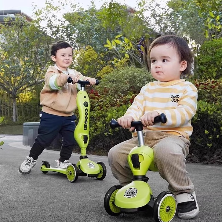 酷骑儿童滑板车二合一可坐可骑