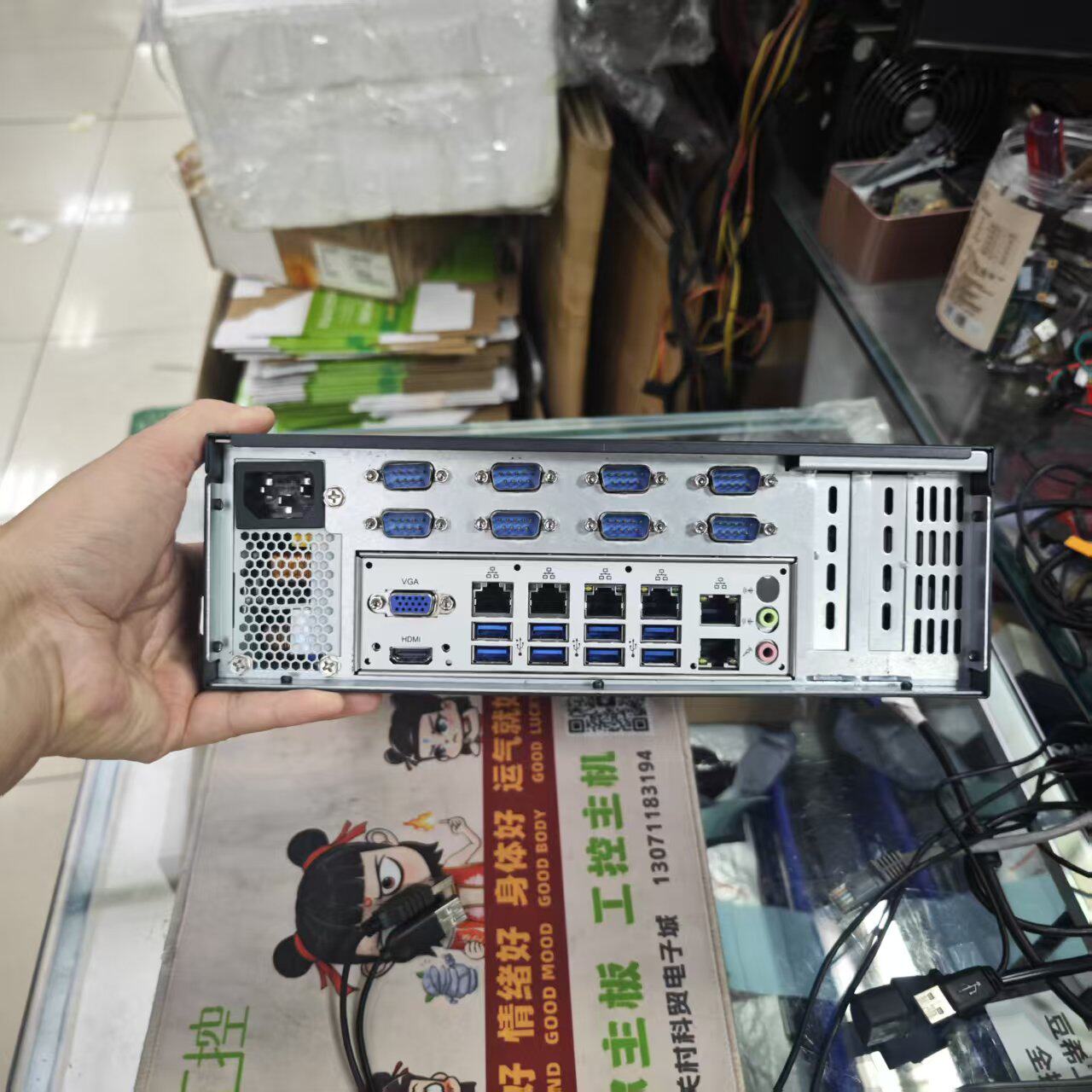 工控机6网口双USB壁挂小型