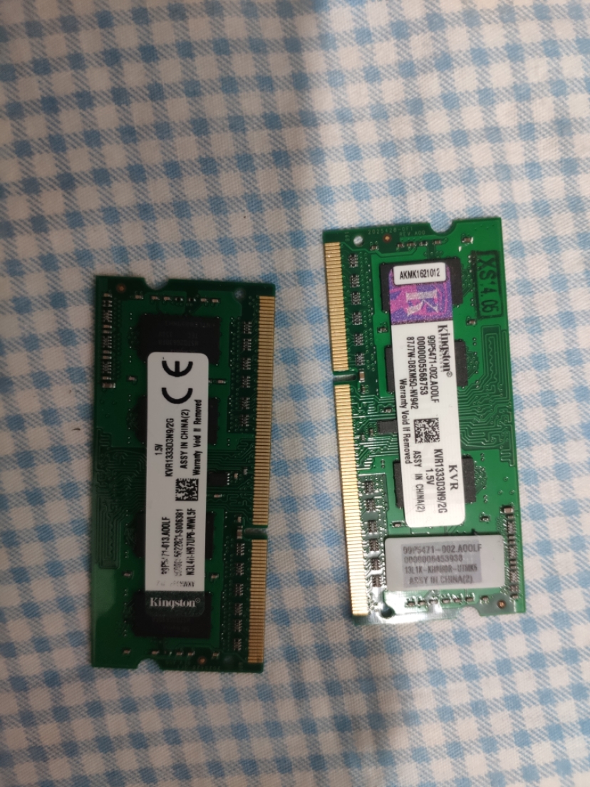 金士顿笔记本内存2G/DDR3/1333/1.5V/ITX赛扬C1037