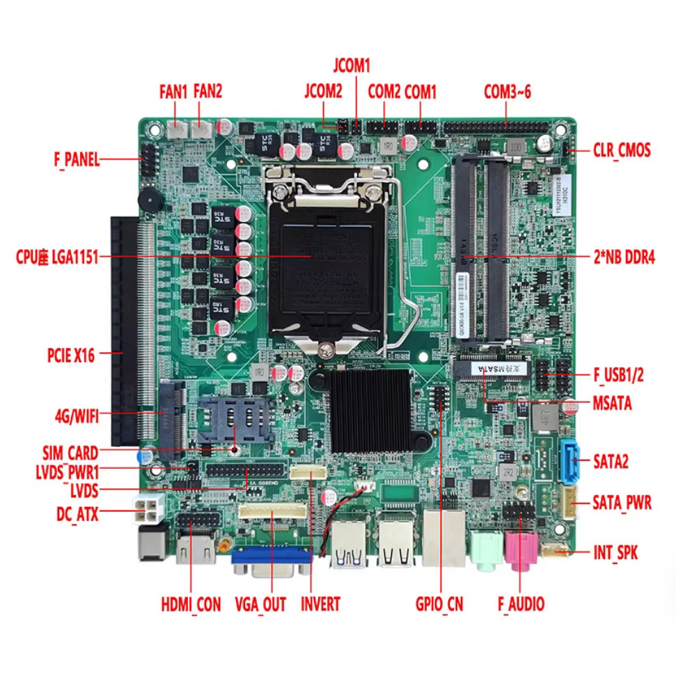 工控一体机主板双网COMH310TN