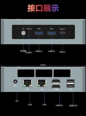 豆希topc工控迷你主机i7-1370P/R7 8845Hs/6900es/i9-13900H真4K
